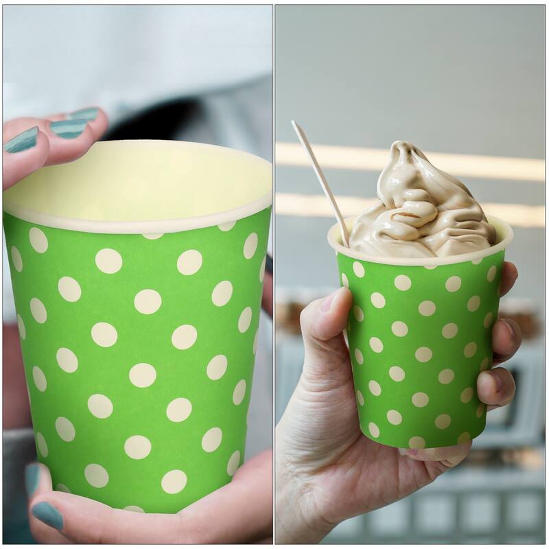 Disposable Paper Cups, 50Pcs 9 OZ Party Decorative Cups for Coffee Tea