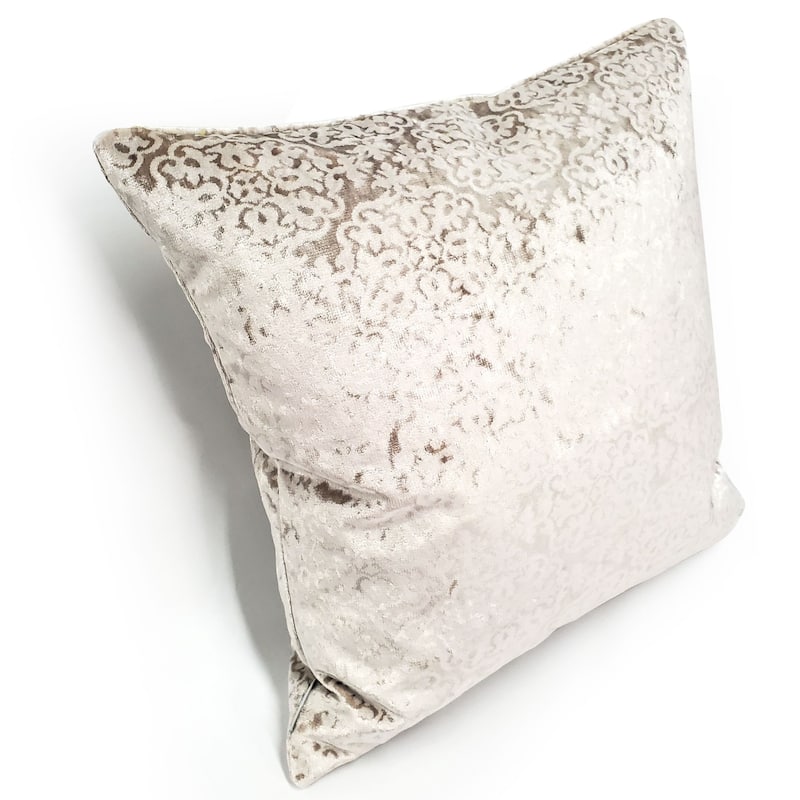 Artemis Taupe Velvet Throw Pillow