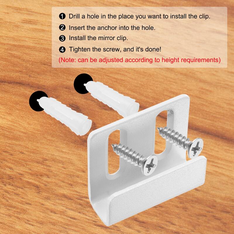 10 Pcs Stainless Steel Tile Hanger, Adjustable Bracket