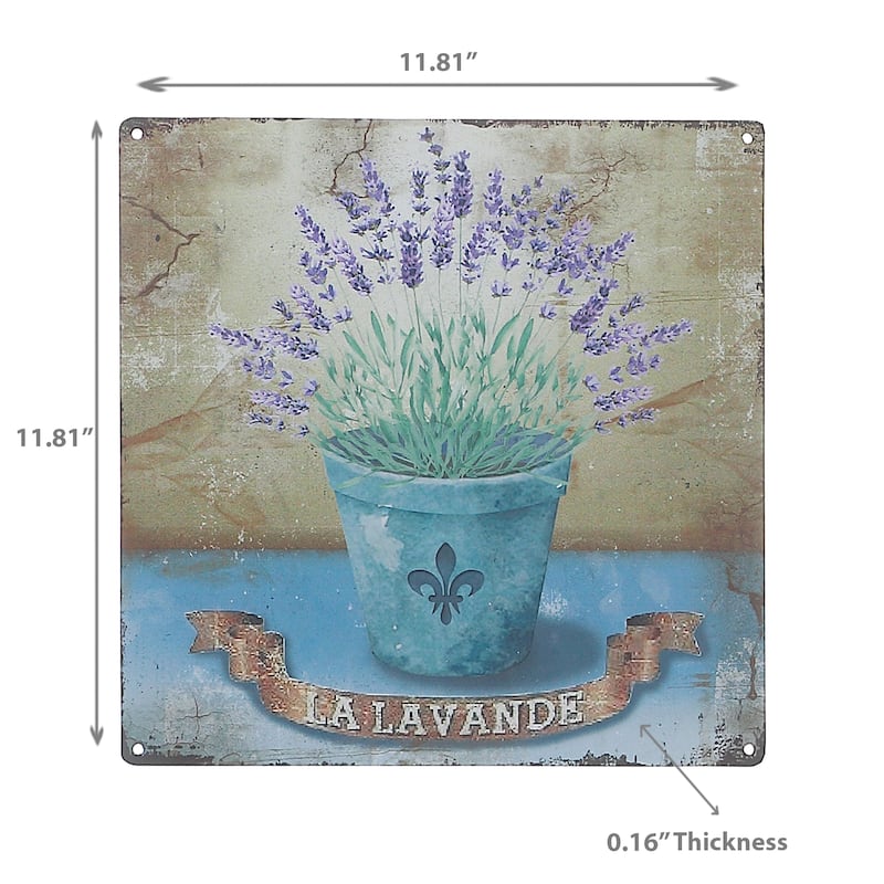 Metal Wall Sign La Lavender