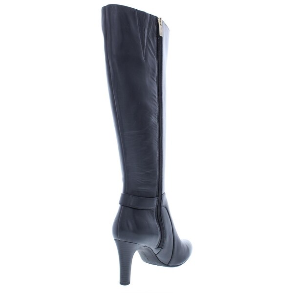 womens leather dress boots wide calf