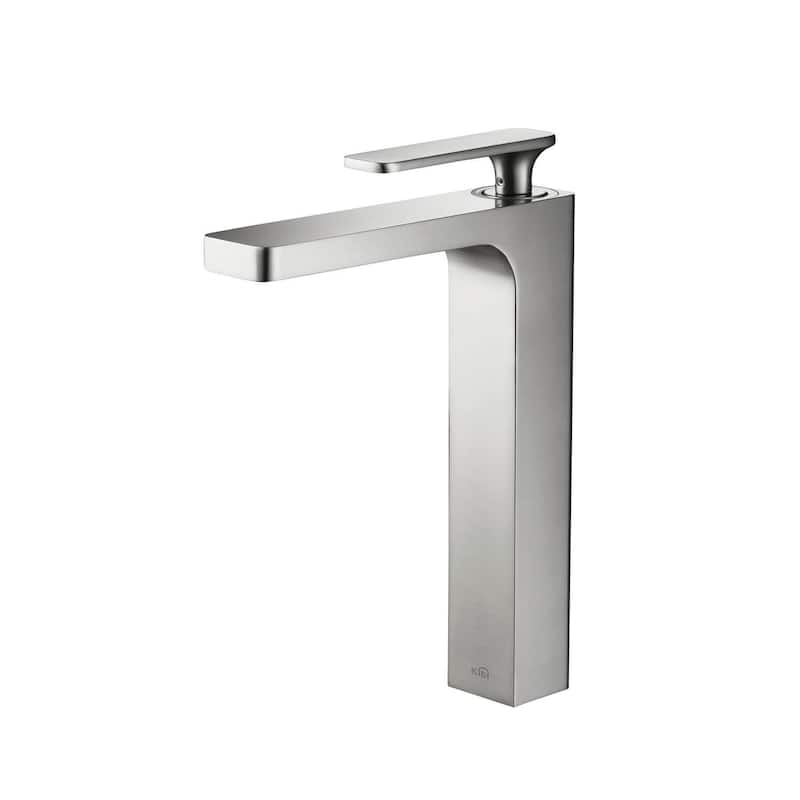 Lead Free Solid Brass Single Handle Bathroom Vanity Sink - Brushed Nickel