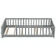preview thumbnail 15 of 58, Floor Twin size Platform Bed with Built-in Book Storage Rack