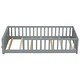 preview thumbnail 15 of 58, Sturdy Structure Floor Twin size Platform Bed with Built-in Book Storage Rack,Kids and Baby