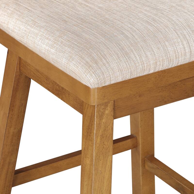 Brookline Wooden Linen Swivel Dining Room Barstool
