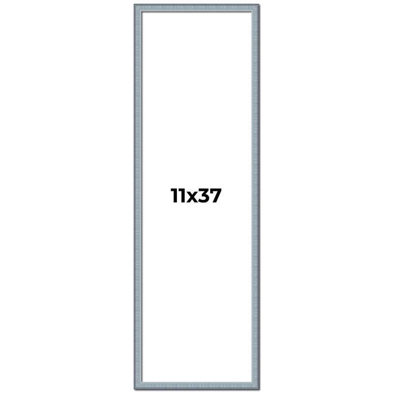 11x37 Frame Rustic Sky Blue Solid Wood Picture Frame | 0.75 Inch