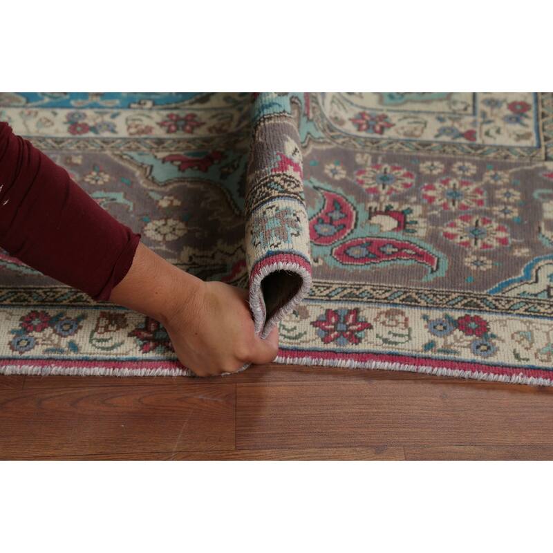 Tabriz Persian Vintage Area Rug Handmade Wool Carpet - 10'1"x 12'10"