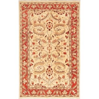 Finest Ziegler Chobi Casual Ivory Rug 6'5 x 10'0 Bedroom eCarpet Gallery Large Area Rug for Living Room 294383 Hand-Knotted Wool Rug