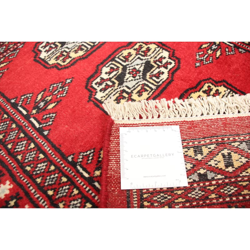 ECARPETGALLERY Hand-knotted Finest Peshawar Bokhara Red Wool Rug - 2'2 x 2'11