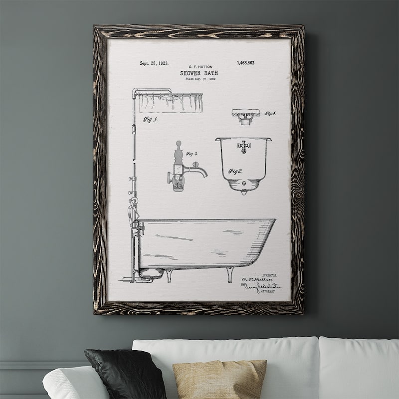 Vintage Bath I-Premium Framed Canvas - Ready to Hang