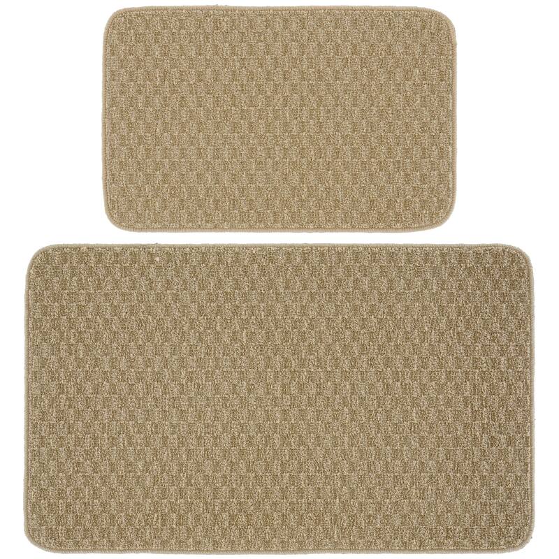 Garland Rug Town Solid Checkered Durable Kitchen/ Door Mat Accent Rug