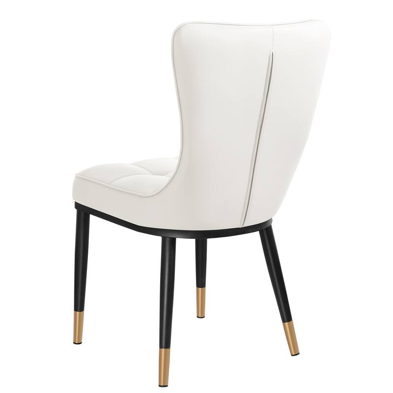 Upholstered Dining Chairs Set of 2 with Metal Legs