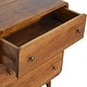 preview thumbnail 6 of 7, Artisan Furniture Mango solid Wood Mini Curved Chestnut Chest ,Brown,3 Drawers - N/A