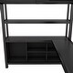 preview thumbnail 10 of 26, Full Size Metal Loft Bed with Wardrobe And L-shaped Desk, Storage Cubes and Shelves for Kids, Teens, Adults