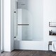 preview thumbnail 1 of 13, Vigo Orion 58" High x 34" Wide Hinged Frameless Tub Shower Door with Antique Rubbed Bronze
