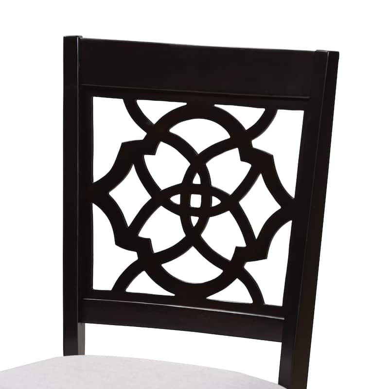 Renaud Modern Grey and Walnut Brown Wood 5-Piece Dining Set