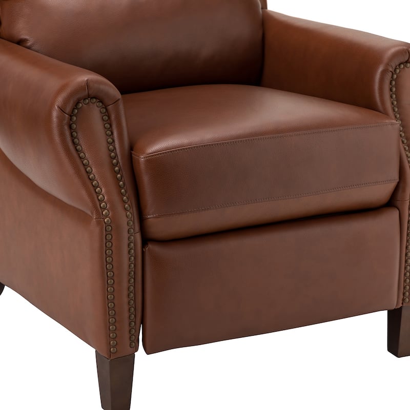 Alicia 32.68" Wide Genuine Leather Manual Recliner
