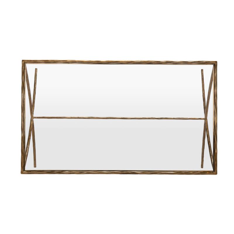 SAFAVIEH Couture Italia Rectangle Metal Coffee Table - 48 In. W x 28 In. D x 15 In. H - 48"W x 28"D x 15"H