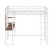 preview thumbnail 17 of 37, Metal Loft Bed With 2 Shelves And One Desk