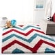 preview thumbnail 2 of 10, SAFAVIEH Kids Shag Dula Chevron Nursery Playroom 2-inch Thick Rug