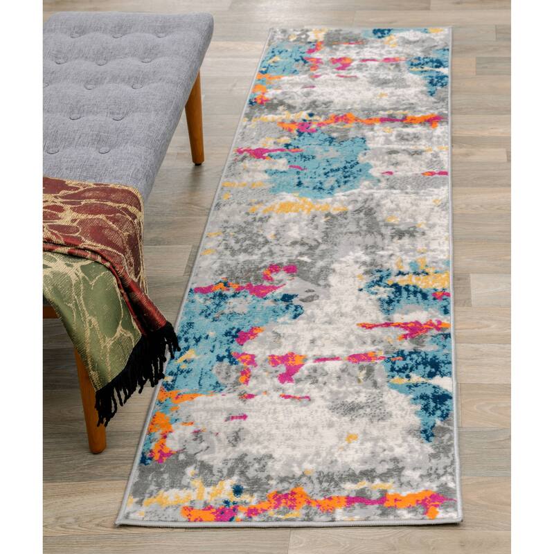 Porch & Den Tanoak Distressed Abstract Pattern Area Rug