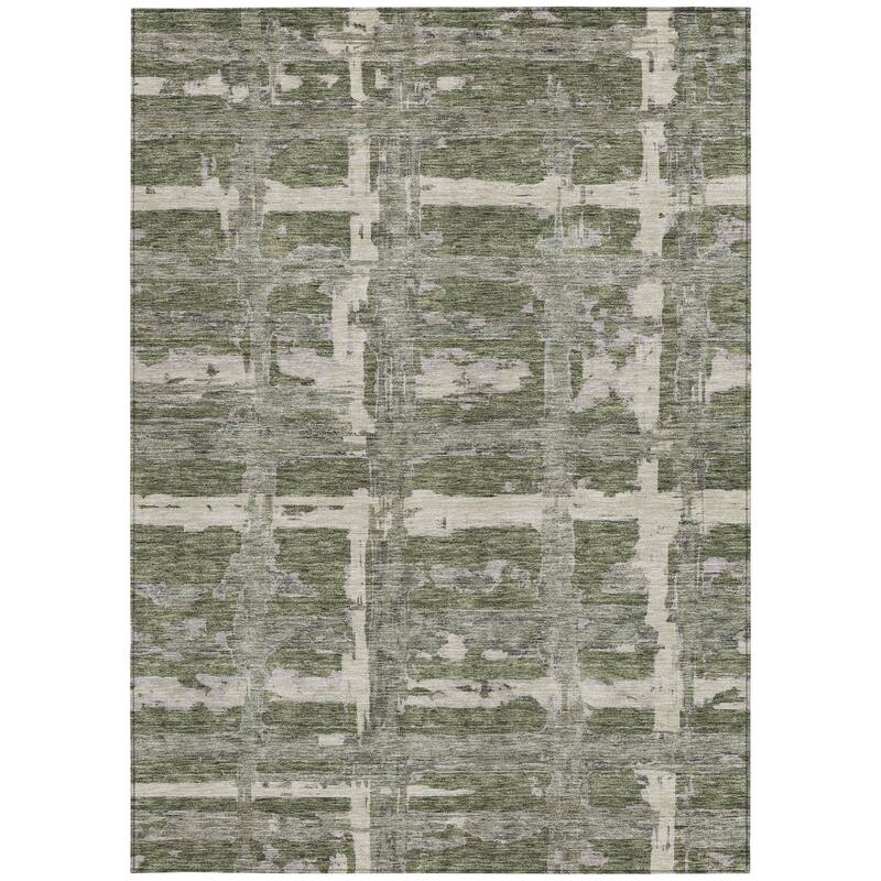 HomeRoots Striped Transitional Rectangle Outdoor Rug