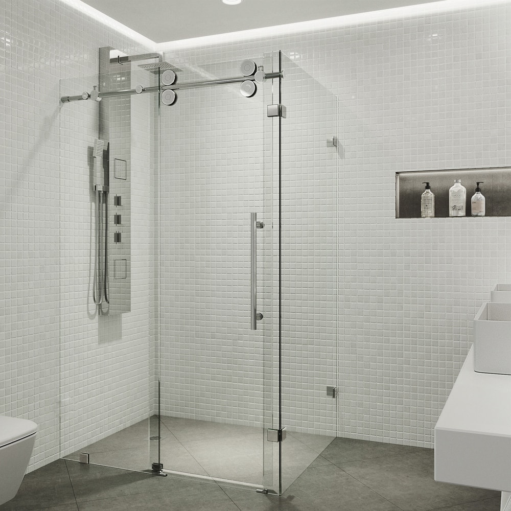 VIGO Winslow Frameless Sliding Shower Enclosure