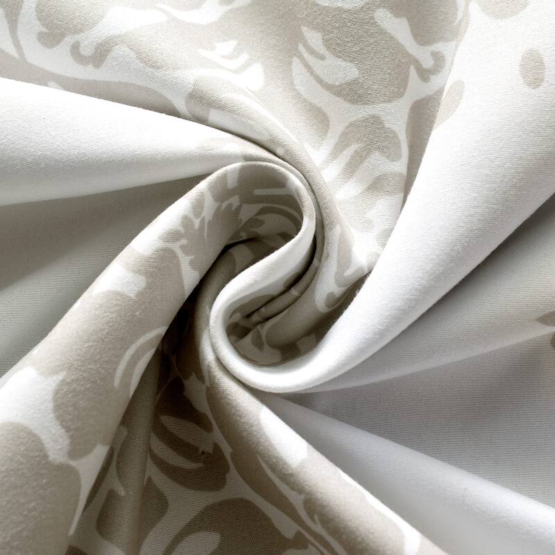 DriftAway Asher Medallion European Floral Blackout Lined Curtain 2 Panels