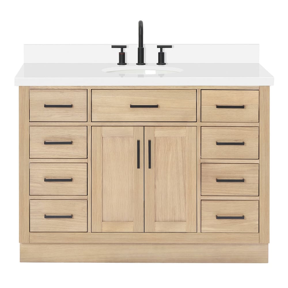 Ariel T049SWQOVO Hepburn 49" Free Standing Single Basin Vanity Set