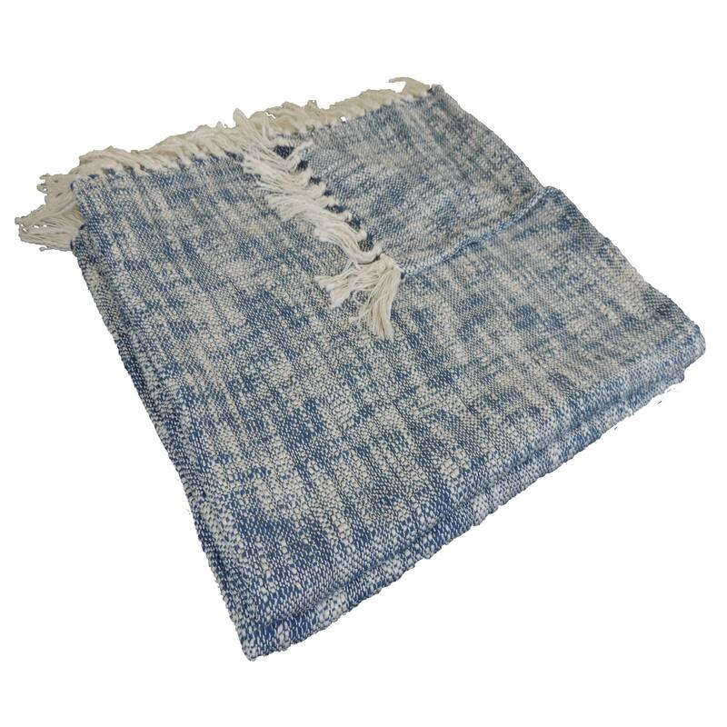 Sevita Boho Chambray Standard Size Throw Blanket with Fringe