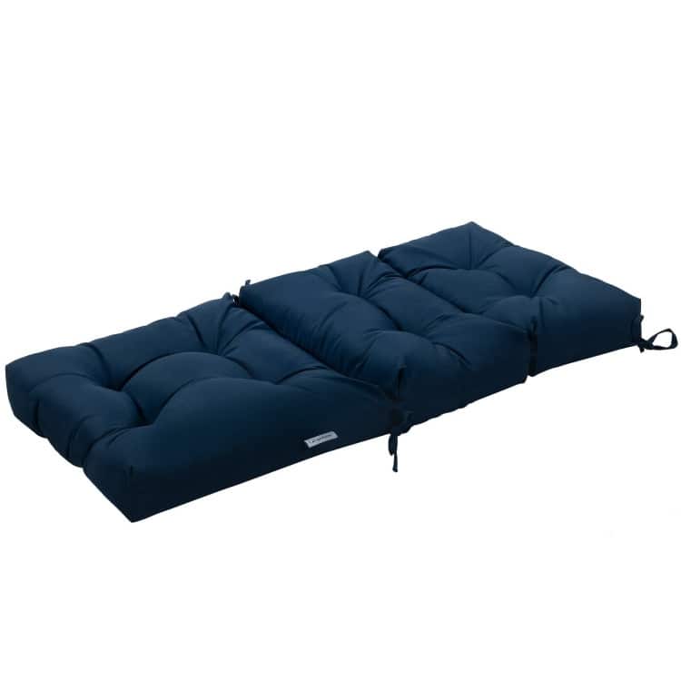 22" x 44" Tufted Outdoor Patio Chair Seating Pad - 44" (L) x 22" (W) x 5" (H)