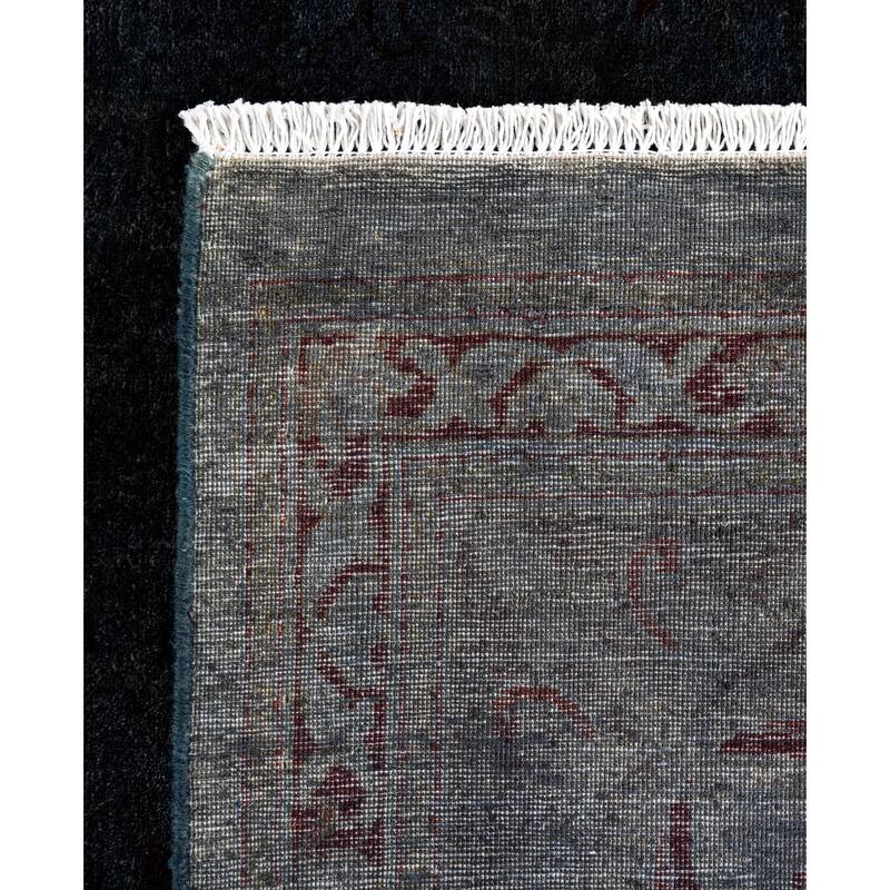 Overdyed One-of-a-Kind Hand-Knotted Area Rug - Black - 8' 0" x 9' 4"