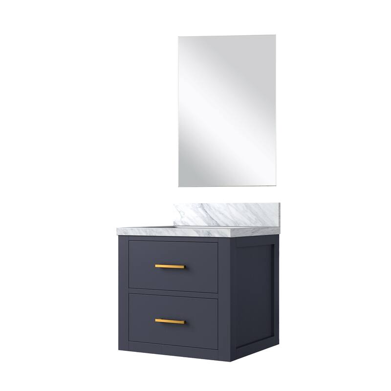 Castor Bath Vanity with Acrylic Top, Sink and Mirror