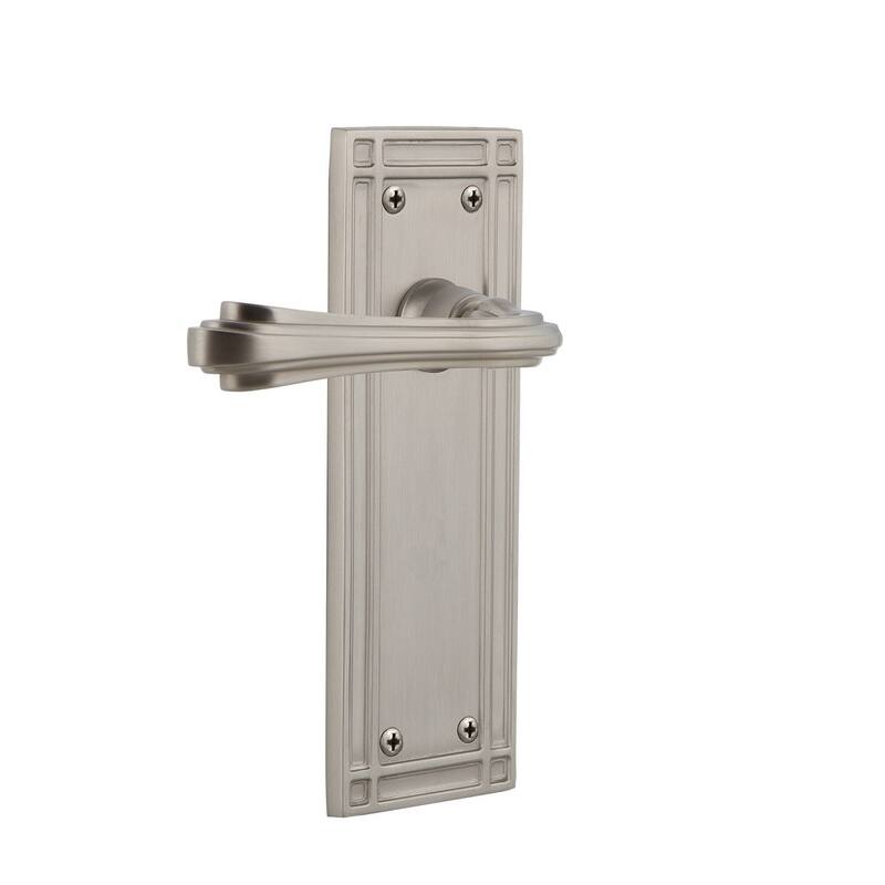 Nostalgic Warehouse Fleur Passage Door Lever Set with Mission Rose for