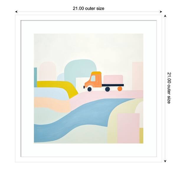 dimension image slide 7 of 18, Imagination on Wheels III by Lazar studio Wood Framed Wall Art Print