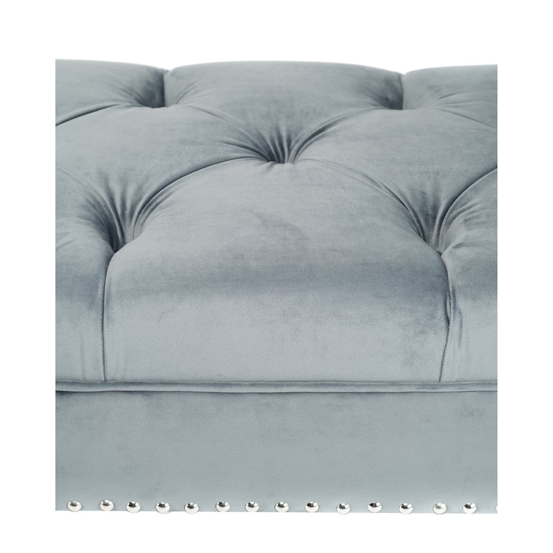 Mid Century Modern Tufted Upholstered Living Room Bench