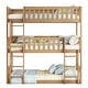 preview thumbnail 7 of 48, Twin Size Wooden Triple Bunk Bed with Ladders and Guardrails, Twin Over Twin Over Twin Detachable Bunk Bedframe for Kids