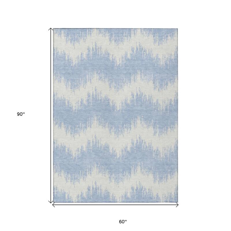 HomeRoots Chevron Transitional Rectangle Outdoor Rug