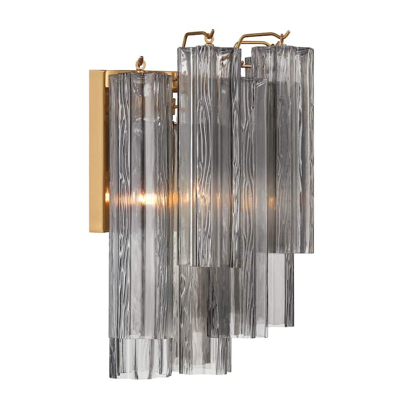 Crystorama Lighting Group ADD-303-SM Addis 2 Light 15" Tall Wall