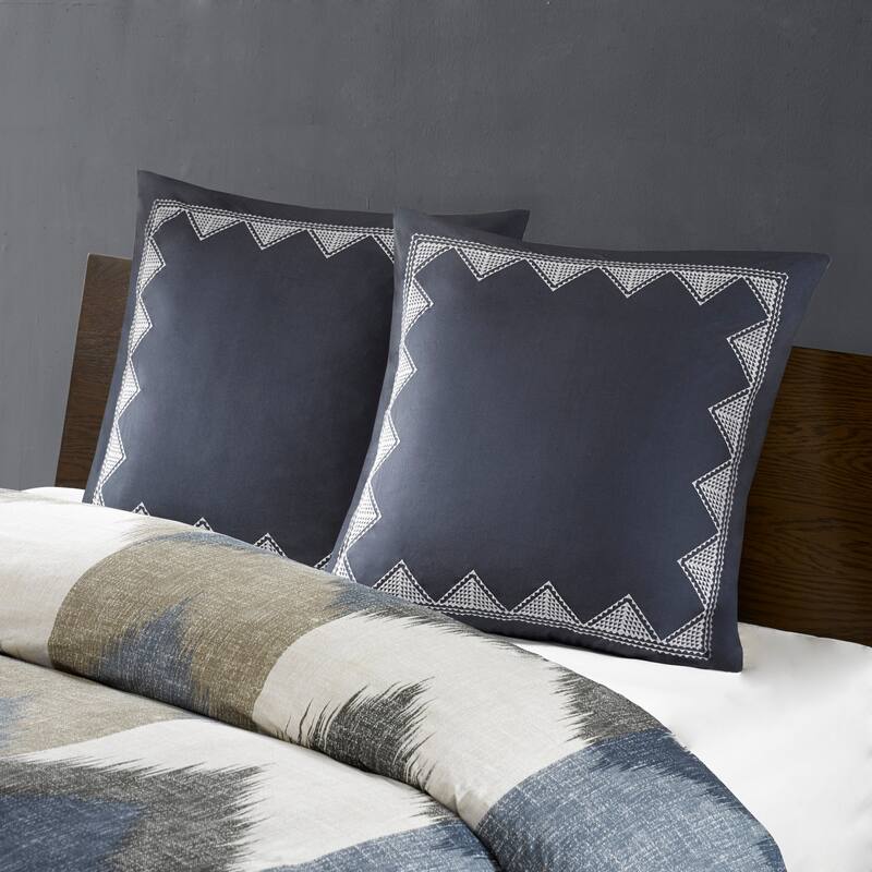 INK+IVY Isla Cotton Embroidered Euro Sham