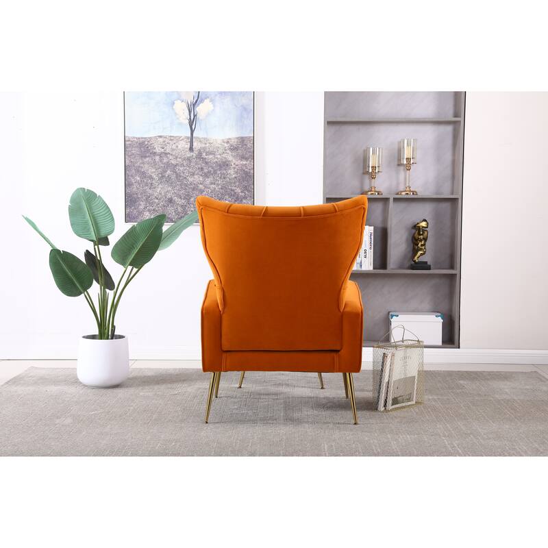 Modern Accent Chair with Ottoman, Comfy Armchair for Living Room, Bedroom, Apartment, Office