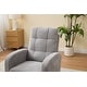 preview thumbnail 10 of 14, Accent Rocking Chair Rocking Chair with Solid Wood Legs, Upholstered Nursery Glider Rocker, Comfy Armchair with Side Pocket