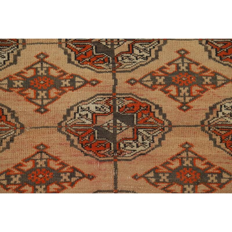 Bokhara Persian Vintage Area Rug Handmade Wool Carpet - 4'6" x 6'1"