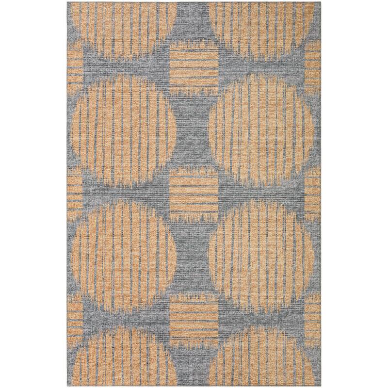 Indoor/ Outdoor Yuma Circles Washable Rug