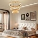 preview thumbnail 5 of 33, Round LED Crystal Chandelier Ring Dimmable Pendant Light Fixture