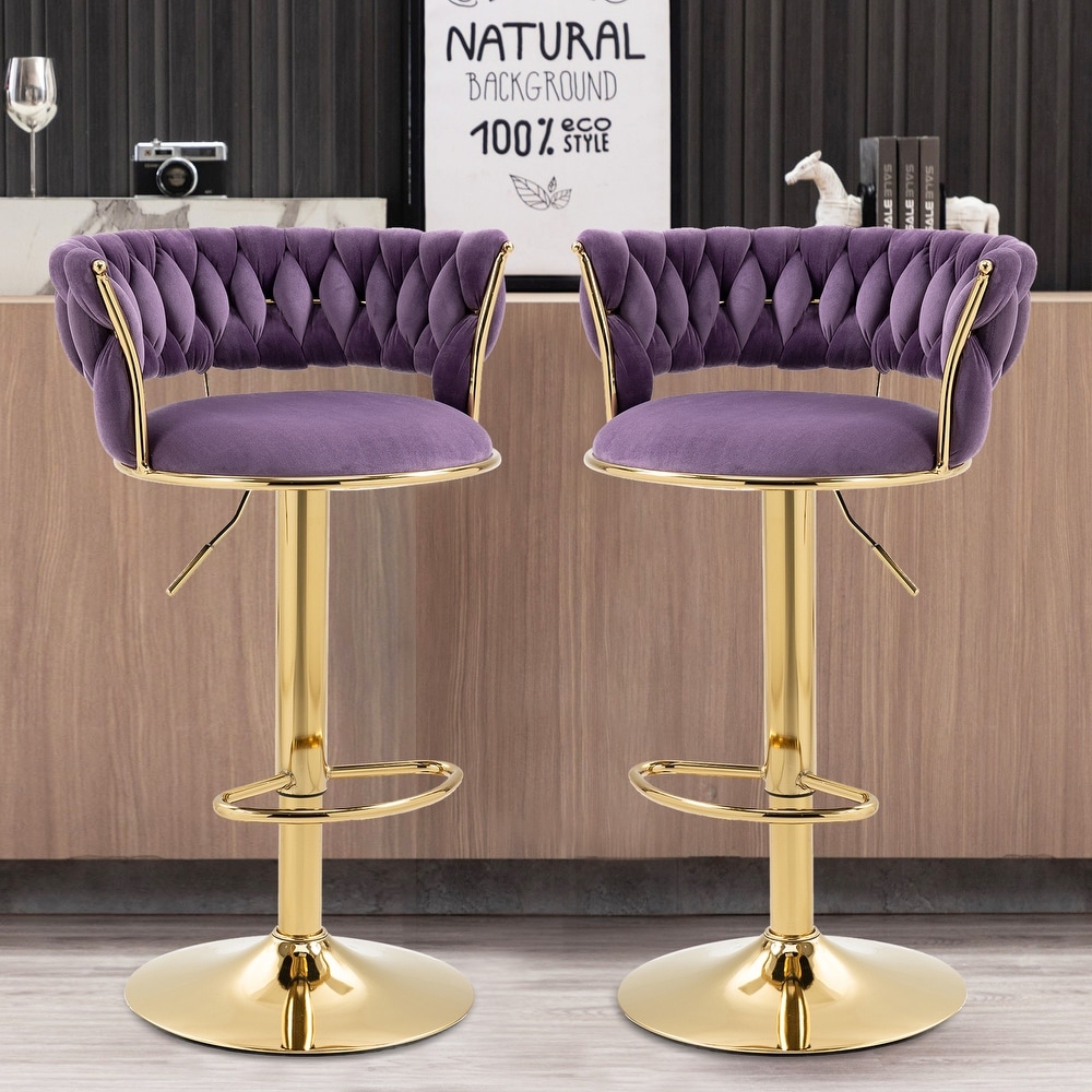 Purple counter hotsell height bar stools