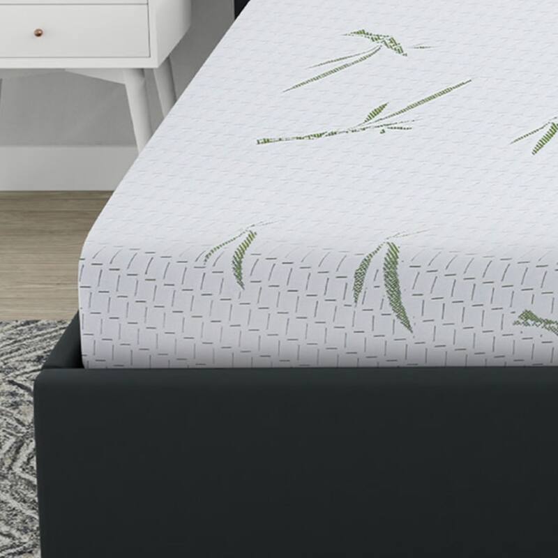 8-Inch Dual Layer Memory Foam Mattress with Bamboo Infused Cover