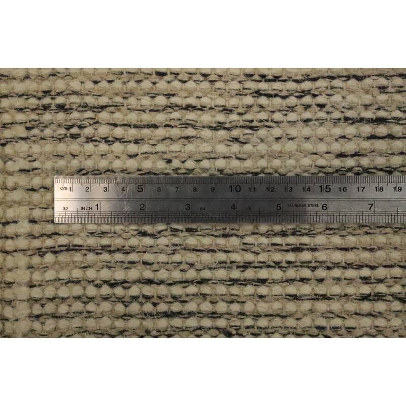 Hand Knotted Oriental 100% Wool Carpet Modern Geometric Beige & Ivories Modern Gotti Design Area Rug - 7' 4'' X 4' 10''