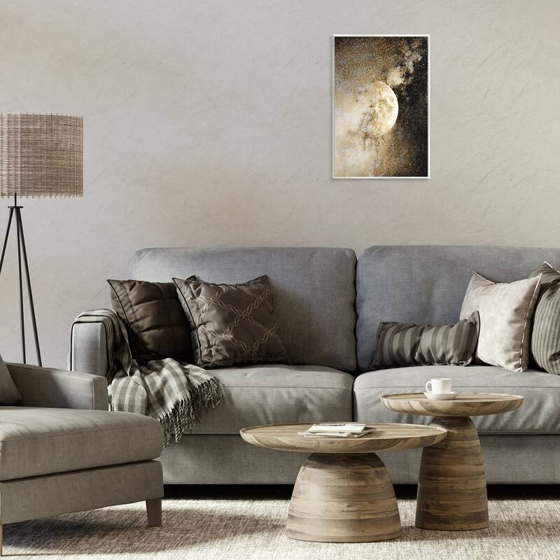 Stupell Starry Nebula Full Moon Wall Plaque Art Design By Gemma Bardot