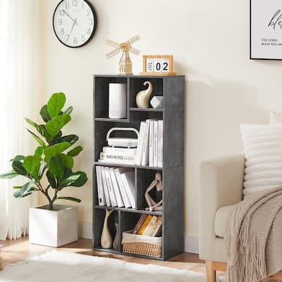 Javlergo 4-Tier Bookcase with Storage Shelves, Modern Home Office Bookshelf, Vertical or Horizontal